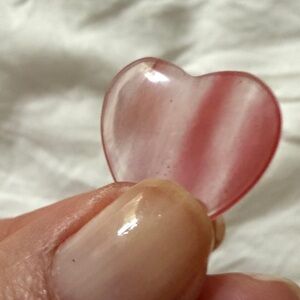 Polished Heart Shaped Rose Quartz